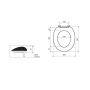 Caroma Caravelle Care Toilet Seat White Double Flap 254008W dimensions thumbnail