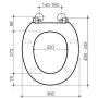 Caroma Caravelle Commercial Toilet Seat White Normal Close 254006W dimensions thumbnail