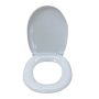 Caroma Caravelle Soft Close Toilet Seat White Quick Release Plastic Hinges 254003W  thumbnail