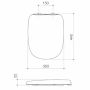 Caroma Contura II Toilet Seat White Soft Close Blind Fix Hinge 300085W thumbnail