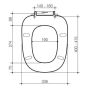 Caroma Contura Toilet Seat White Soft Close Blind Fix Hinge 300051W thumbnail