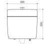 Caroma Cosmo II Care Dual Flush Connector Toilet Cistern & Seat 4.5/3 Litre 235019W thumbnail