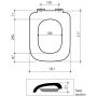Caroma Cube Toilet Seat Soft Close 300024W dimensions thumbnail