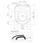 Caroma Family D Shape Toilet Seat White Soft Close Blind Fix Hinge 300069W thumbnail