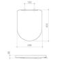 Caroma Invogue Urbane II Soft Close Toilet Seat White Quick Release Blind Hinge 300065W thumbnail