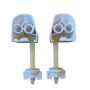 Caroma Junior Toilet Seat Hinge Set White 301284W  thumbnail