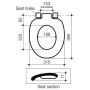 Caroma Junior Toilet Seat White 301030W dimensions thumbnail