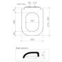 Caroma Luna Square Soft Close Toilet Seat White Quick Release Blind Hinge 300062W thumbnail