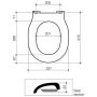 Caroma Opal 2 Toilet Seat Soft Close White 300030W dimensions thumbnail