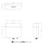 Caroma Slimline Urinal Cistern Single Flush Plastic 233032W thumbnail