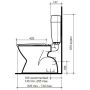 Caroma Slimline Ivory Dual Flush Connector Toilet Cistern & Seat 4.5/3 Litre 233030I thumbnail
