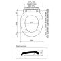 Caroma Trident Toilet Seat Ivory Normal Close 301104I dimensions thumbnail