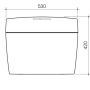 Caroma Uniset II White Dual Flush Connector Toilet Cistern & Seat 6/3 Litre 247001W thumbnail