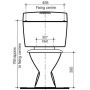 Caroma Uniset II White Dual Flush Connector Toilet Cistern & Seat 6/3 Litre 247001W thumbnail