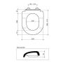 Caroma Urbane Toilet Seat Soft Close White 300047W dimensions thumbnail