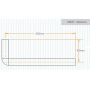 Cistern Flush Pipe Mid Level 50mm X 550mm X 180mm Plastec 14837 thumbnail