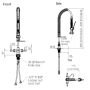 Clean A Jet Cafe Dual Hob Mount Pre Rinse Tap & Variable Trigger Spray 3Monkeez T-3M53007-C  thumbnail