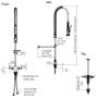 Clean A Jet Dual Hob Mount Pre Rinse Tap & Spray 3Monkeez T-3M53007 thumbnail