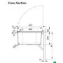 Cleaners Sink Stainless Steel With Grate & Brackets AB-CS-B  thumbnail