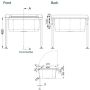 Cleaners Sink Stainless Steel With Grate & Adjustable Legs AB-CS-L  thumbnail