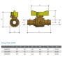 25mm Copper Press Gas Ball Valve Butterfly Handle AGA Approved 1" WBGP25 thumbnail