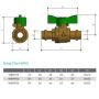 15mm Copper Press Water Ball Valve Butterfly Handle Watermark 1/2" WBWP15 thumbnail
