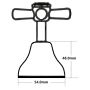 Easytap EP8068 1/4 Turn Cross Basin Tap Top Assemblies Chrome Deep Seat 42-48mm (Pair)  thumbnail