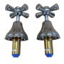 Easytap EP8068 1/4 Turn Cross Basin Tap Top Assemblies Chrome Deep Seat 42-48mm (Pair)  thumbnail