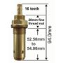 Easytap TZ2044CON 1/4 Turn Donson Basin Spindles Ceramic Lever Contra 16 Teeth Brass (Pair) thumbnail