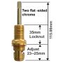 Easytap TZ3010A 1/2 Turn Dorf Wall Spindles Ceramic Clockwise Close Flat Side Chrome (Pair) thumbnail