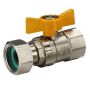15mm Female Swivel Nut Ball Valve Gas Butterfly Handle AGA Approved 1/2" BSP H15FG thumbnail