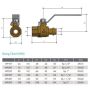 25mm Female X Copper Press Water Ball Valve Lever Handle Watermark 1" BSP WP25F thumbnail