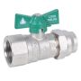 15mm Female X Flare Ball Valve Butterfly Handle Gas Water Approved 1/2" BSP WB15C thumbnail