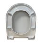 Fowler Newport Toilet Seat White Soft Close Stainless Hinges 813007W  thumbnail