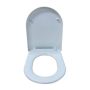 Fowler Newport Toilet Seat White Soft Close Stainless Hinges 813007W  thumbnail