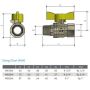 15mm M&F Gas Cock Ball Valve Butterfly Handle AGA Approved 1/2" BSP WB15M thumbnail
