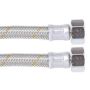 900mm Gas Female Cone Flex Hose Stainless 15mm 1/2" BSP  thumbnail