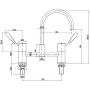 Gentec Cleanline 100mm Lever Hob Bench Mount Exposed Set 4 Star 7.5L/Min CL10015 thumbnail