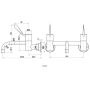 Gentec Cleanline 100mm Lever Wall Mount Exposed Set 165mm Fixed Spout 5 Star 5.5L/Min CL10012 thumbnail