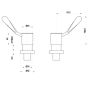 Gentec Cleanline 100mm Lever Wall Recess Top Assembly (Pair) CL10025PR thumbnail