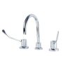 Gentec Cleanline 150mm Lever Hob Sink Set Curved Swivel Spout 4 Star 7.5L/Min CL15005 thumbnail