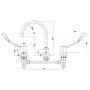 Gentec Cleanline 150mm Lever Hob Sink Set Curved Swivel Spout 4 Star 7.5L/Min CL15005 thumbnail