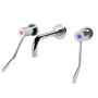 Gentec Cleanline 150mm Lever Wall Mount Basin or Bath Set 192mm Fixed Spout 5 Star 6L/Min CL15040 thumbnail
