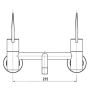 Gentec Cleanline 150mm Lever Wall Mount Exposed Set 165mm Fixed Spout 5 Star 5.5L/Min CL15012 thumbnail