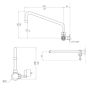 Guardian Single Wall Mount Tap With 12" Swivel Spout Stainless T-3MSW12 thumbnail