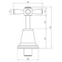 Guardian Cross Handle Basin Top Assemblies 1/4 Turn Ceramic Disc Stainless Steel (Pair) T-3M60310 thumbnail