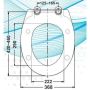 Haron Melrose Grey Toilet Seat With Locking Buffers Top & Bottom Fix Hinges TS-775705  thumbnail