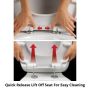 Haron Florenze Toilet Seat White Slow Close Quick Release Hinges TS-1800 thumbnail