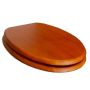 Haron TS-8600CP Pine Veneer Timber Toilet Seat Slow Close With Bottom Fix Hinges  thumbnail