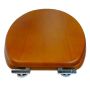 Haron TS-8600CP Pine Veneer Timber Toilet Seat Slow Close With Bottom Fix Hinges  thumbnail